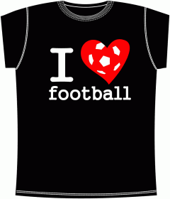 Прикольные футболки: I Love Football Black